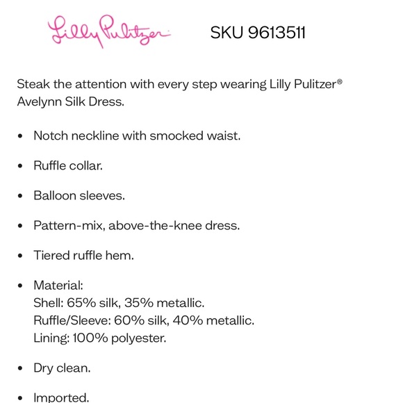 ๐๐ข๐ฅ๐ฅ๐ฒ ๐๐ฎ๐ฅ๐ข๐ญ๐ณ๐๐ซ Black Onyx Avelynn Lilly Silk Metallic Dress Size 4 - Picture 5 of 12